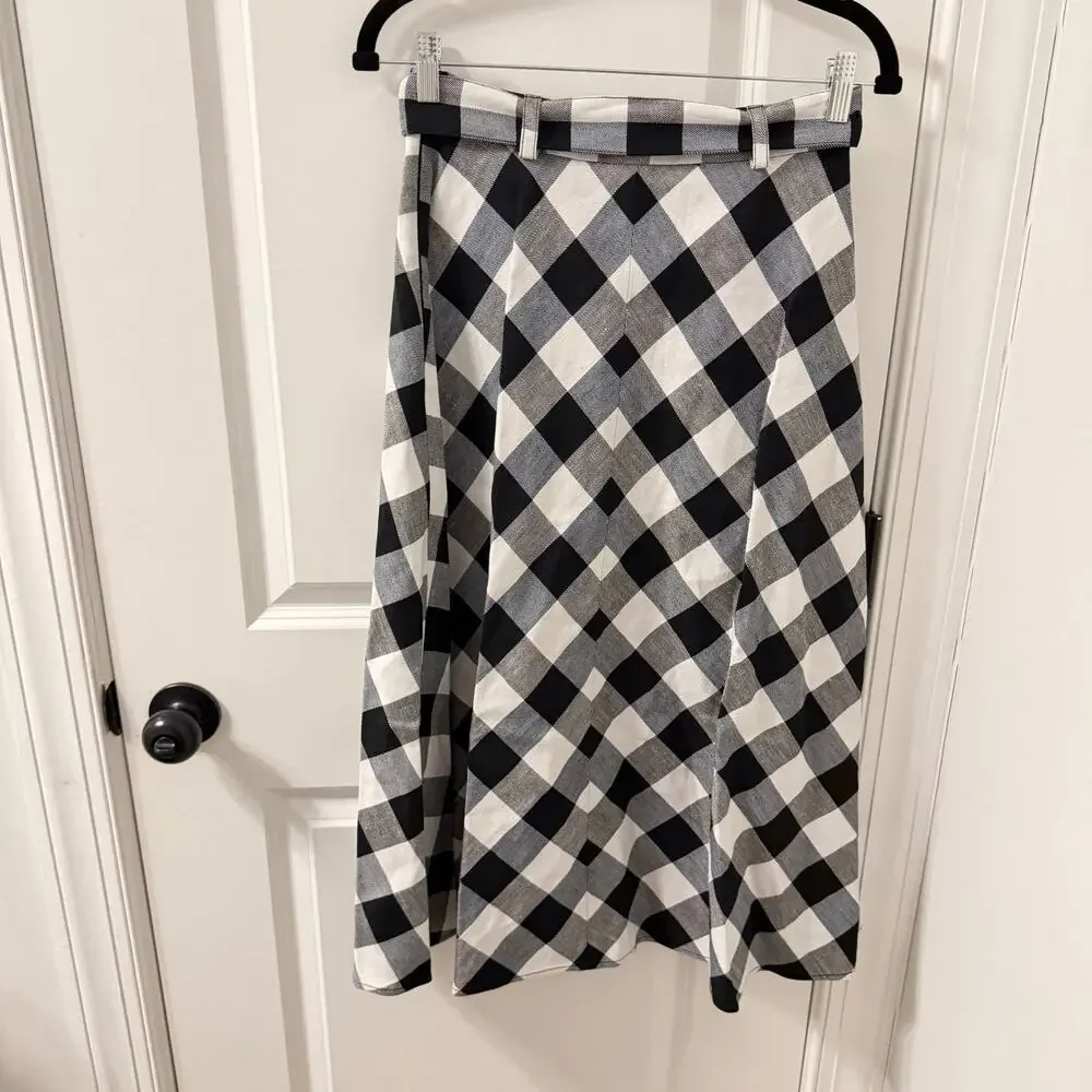 NWOT $328 kate spade gingham skirt Size 2/XS